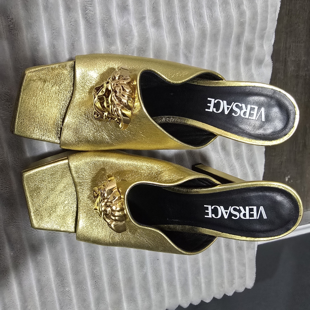 Versace Gold Women's Slide Sandals